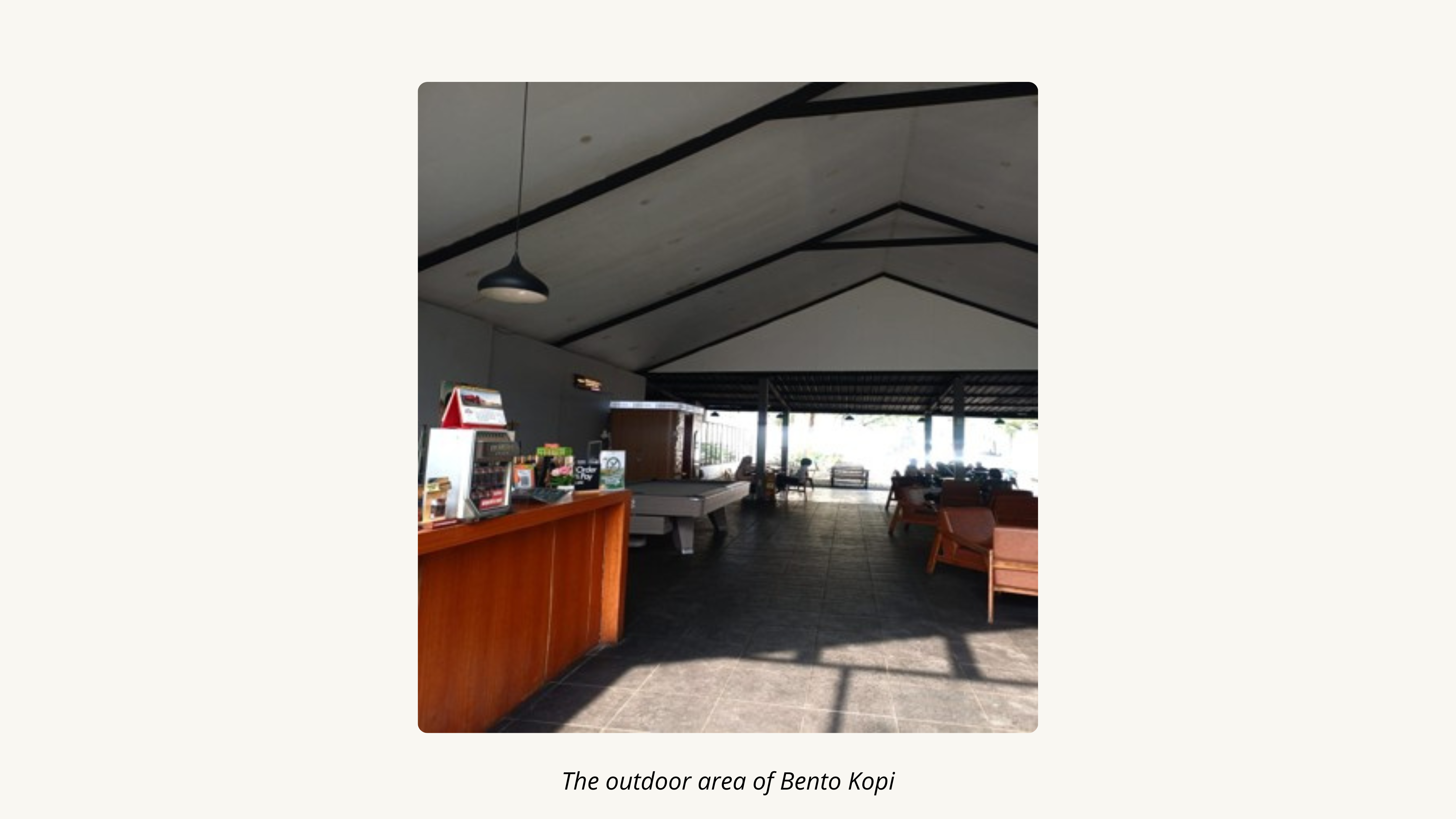 The outdoor area of Bento Kopi