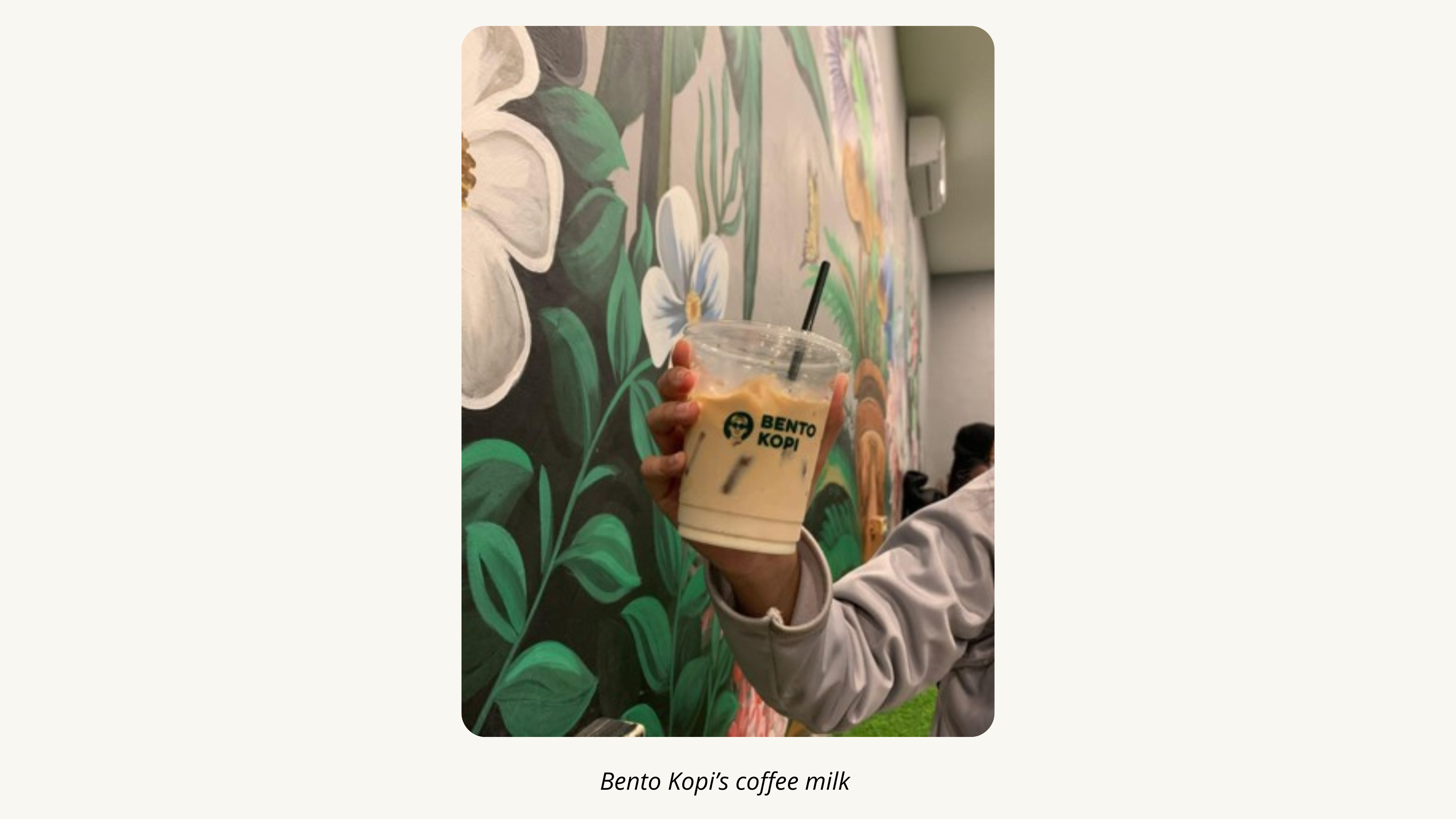 Bento Kopi&rsquo;s coffee milk 