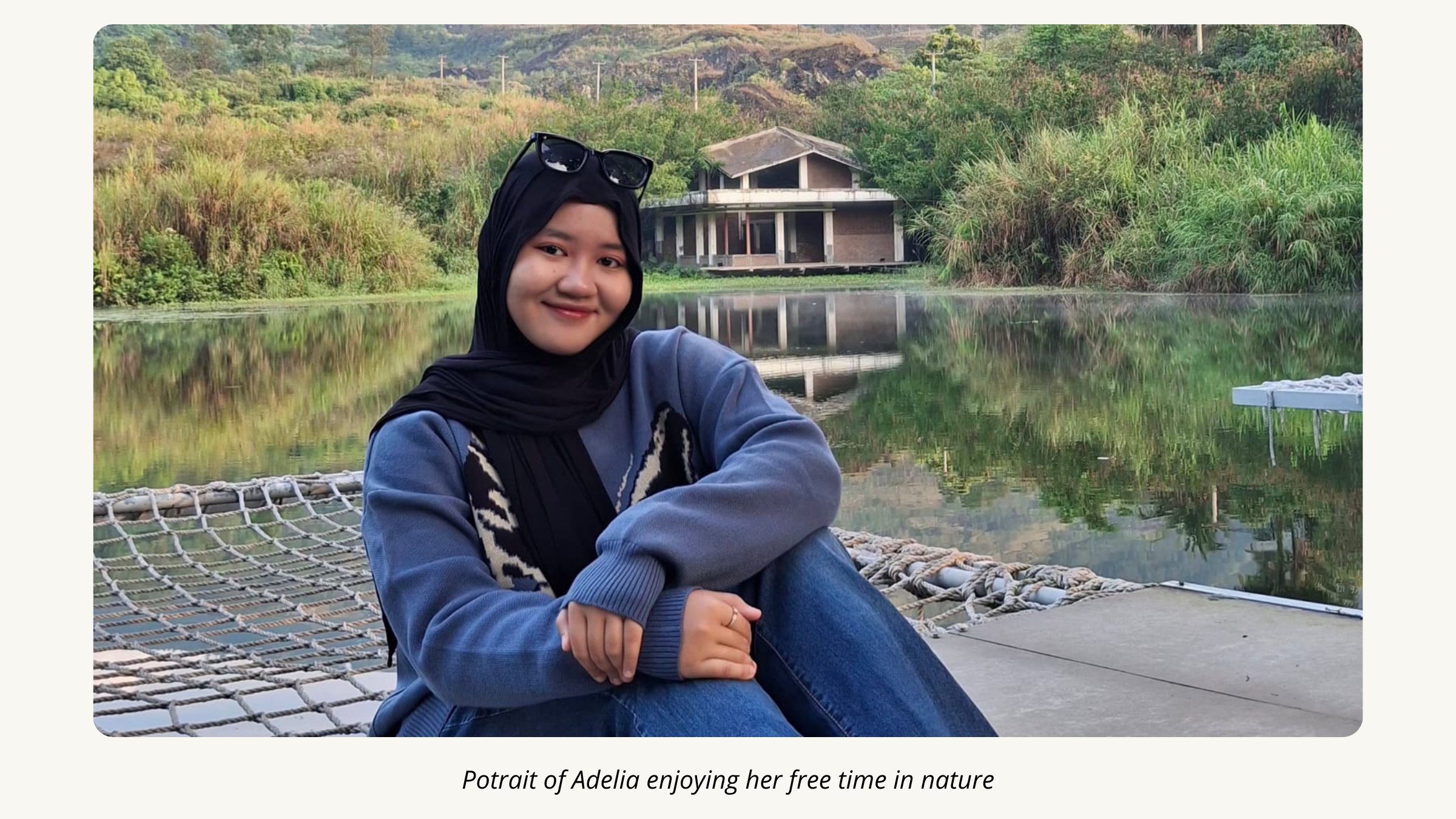Potrait of Adelia enjoying her free time in nature