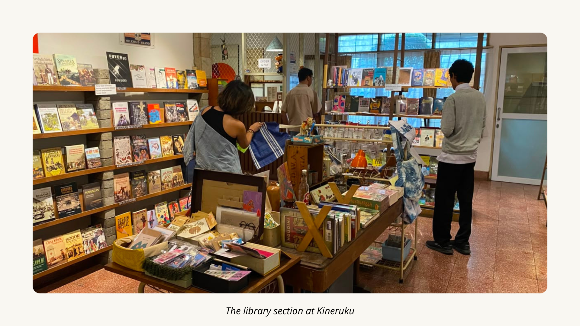The library section at Kineruku