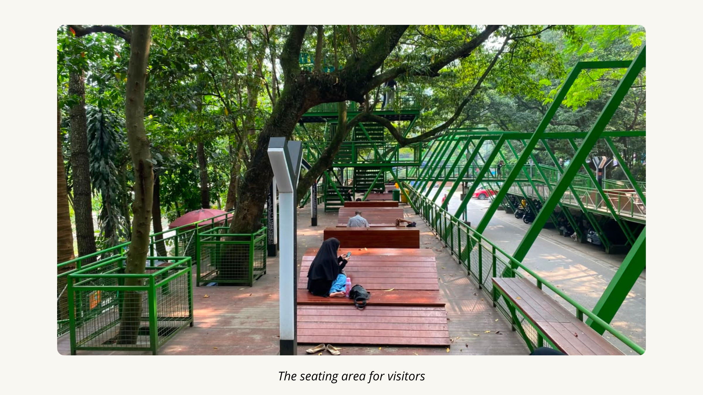 The seating area for visitors