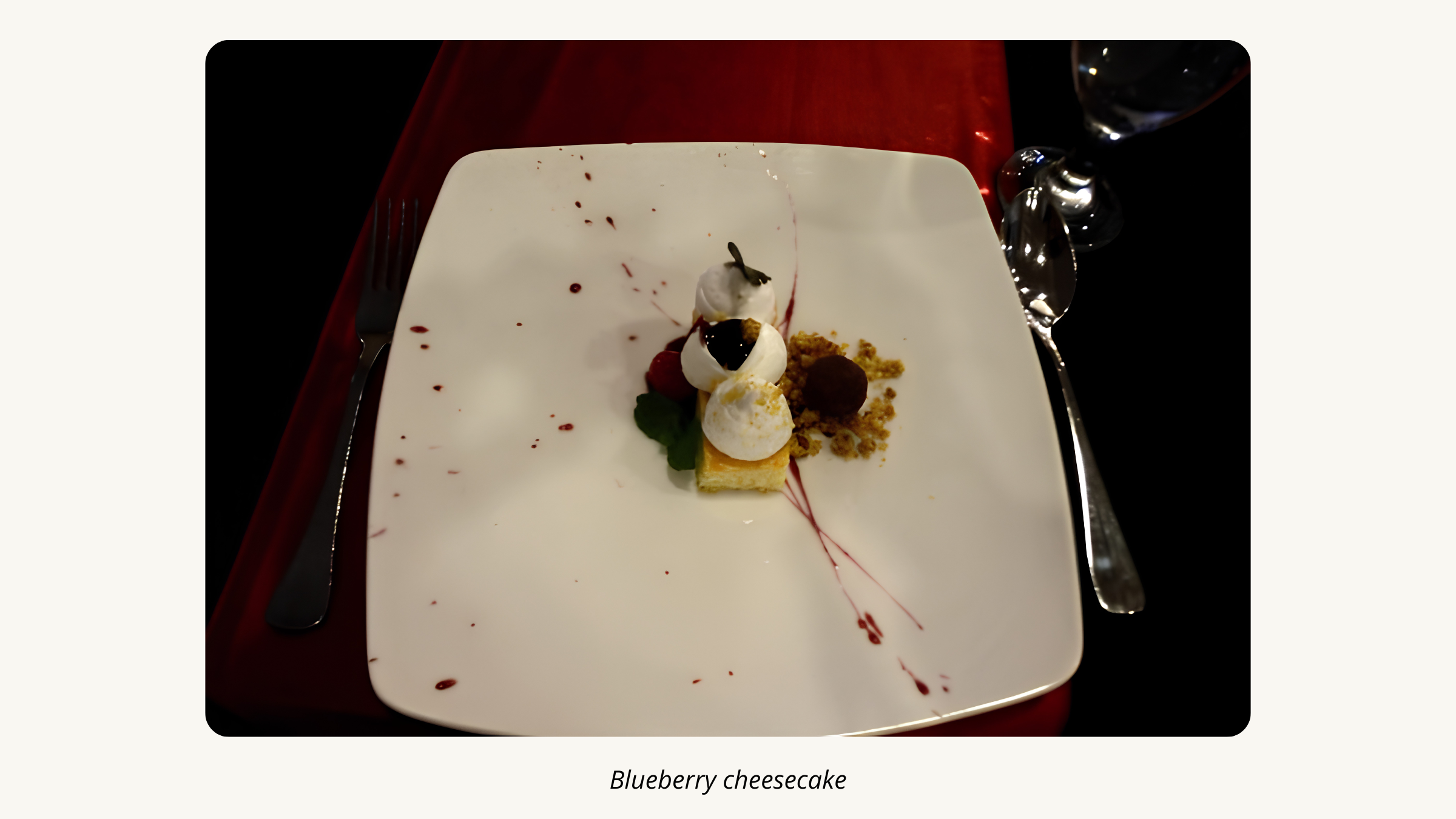 Blueberry cheesecake